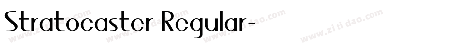 Stratocaster Regular字体转换